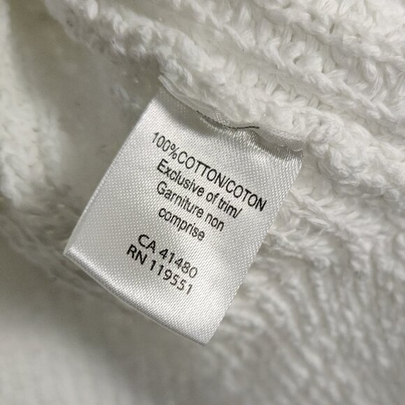 Gentle Fawn Women's Cropped Sweater Size L White Cotton Knit Oversized Stylish - Picture 7 of 10